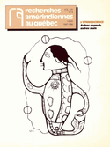 Recherches amérindiennes au Québec, v. XVII, no 04, 1987